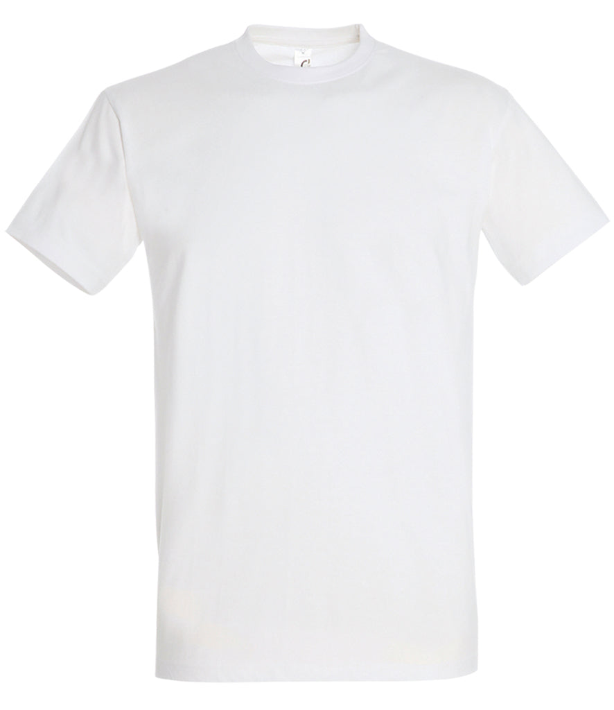 Custom printed white t-shirt for small run orders and branding