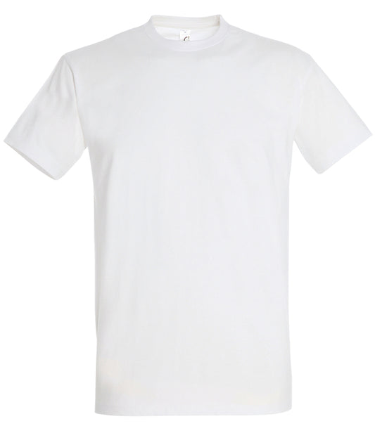 Custom printed white t-shirt for small run orders and branding